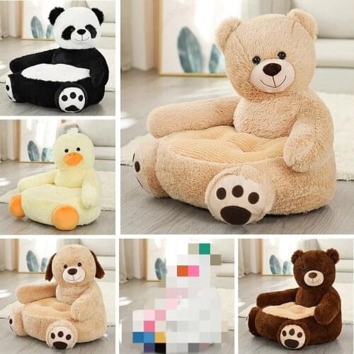Creative Cartoon Baby Childrens Sofa Cotton Rest Seat Teens Sleeping Bed Stuffed Teddy Bear Panda Plush Cover Toys Chair A112