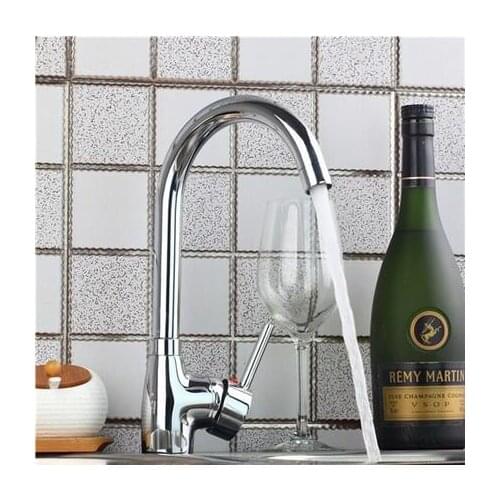 Copper kitchen dish basin faucet hot and cold, Rotated kitchen sink basin faucet chrome, Water wash basin faucet mixer pull out