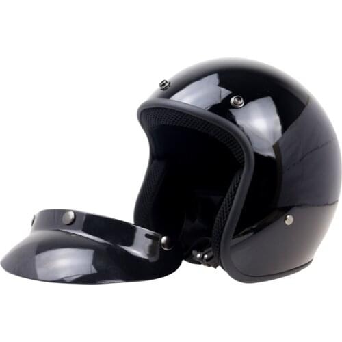 Open Face Motorcycle Helmet Vintage Casco Moto Motorcycle Cruiser Chopper Scooter Cafe Racing 3/4 Face Helmet DOT Cascos