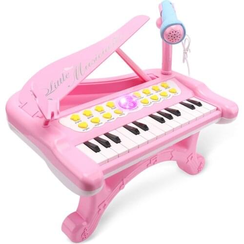 Musical Piano Instruments Microphone Keyboard for Kid Sound Lights Children from 1 to 3 Battery Baby Infant Toddler Girls 2019
