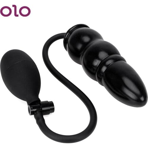OLO Inflatable Anal Plug With Pump Massager Expandable Butt Plug Anal Dilator Backyard Adult Products Sex Toys for Women Men