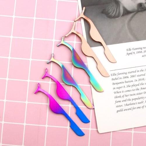 False Eyelash 1pc Tweezers False Eyelashes Applicator Eyelash Extension Curler Nipper Auxiliary Clamp Makeup Forceps Tools New