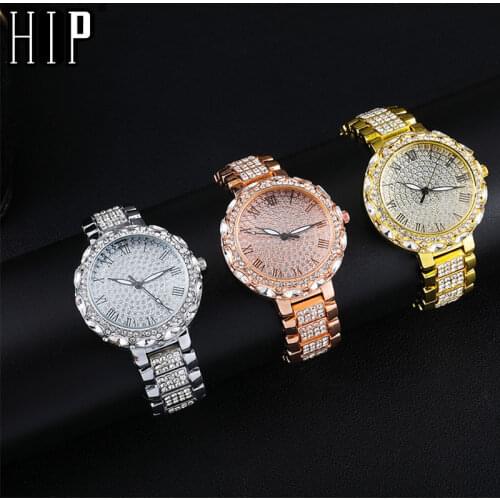 Hip Hop Iced Out Watches Luxury Quartz Wrist Watches Mens Date With Micropave CZ Alloy Watch For Women Men Jewelry