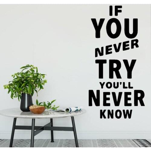 Living Room Wall Sticker Sentences Phrases Vinyl Decals Company Office School Wall Decor Removable Home Decoration