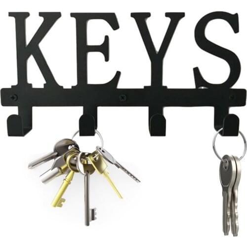 Retro Wall-mounted Keychain Wall English Key Hook Fashion Durable Metal Clothes Hook Hanger For Hanging Clothes Keychains