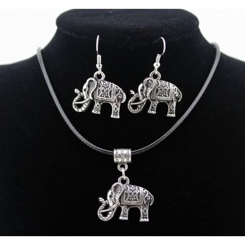 New Arrival Beads Jewelry Set Top Fashion Sale The Small Elephant Alloy Necklace Earrings Of Two Environmental Material