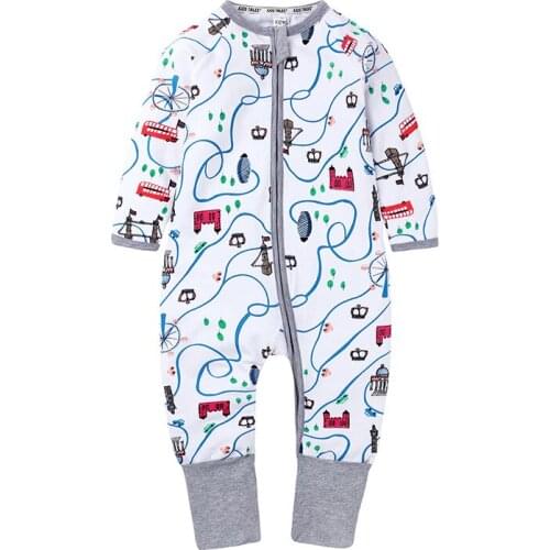 0-2 Year Baby Clothes Long Sleeve Autumn Winter Romper Soft Cotton Jumpsuit One-Piece Underwear Sleepwear Printed Roupas Bebe