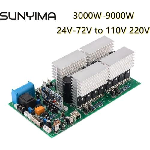 SUNYIMA Pure Sine Wave Inverter Board Inversor Circuit Board 24V-72V to 110V 220V 2000W-9000W Power Converter