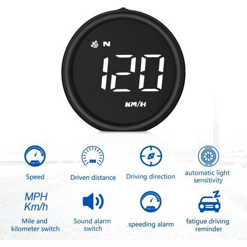 HUD G1 Head Up Display GPS Speedometer 2.6 Inch Overspeed Alarm Speed Projector MPH KMH Car Accessories
