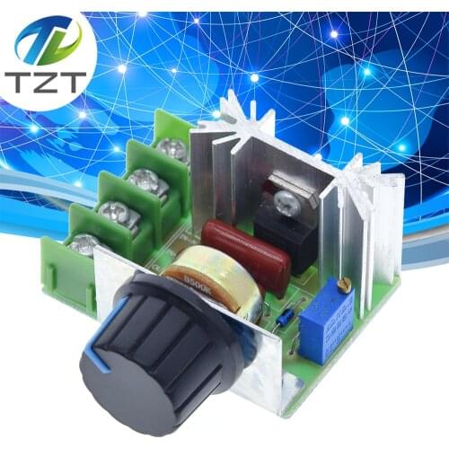 TZT AC 220V 2000W SCR Voltage Regulator Dimming Dimmers Motor Speed Controller Thermostat Electronic Voltage Regulator Module