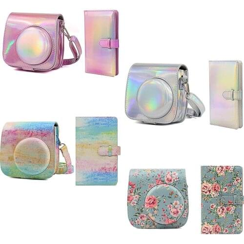 Besegad Storage Carrying Protective Pouch Bag Case + 96-Pocket Photo Album for Fujifilm Instax Mini 8 8+ 9 Instant Film Camera