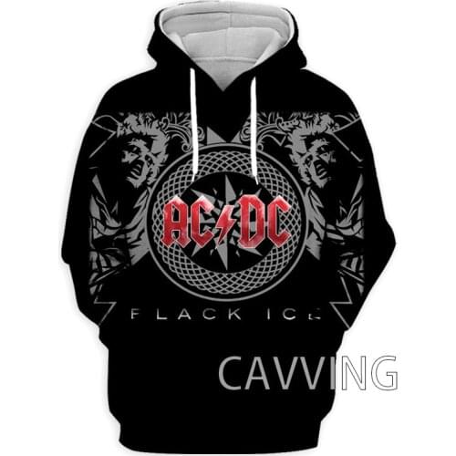 New Fashion Women/Mens 3D Print AC DC Rock Band Hoodies Hooded Sweatshirts Harajuku Hoodie Sweatshirts Tops Clothing