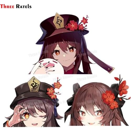 Three Ratels A935 AnimeGameRole Hu Tao Of Genshin Impact For Car Styling Cover Decoration Luggage Laptop Stickers And Decals