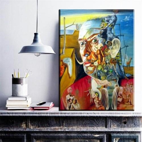Vintage Home Decor Posters and Prints Salvador Dali Canvas Art Painting Wall Pictures for Living Room Christmas Gifts No Frame