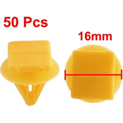 X Autohaux 50 Pcs Yellow Plastic Splash Guard Carpet Floor Fastener Mat Clips For