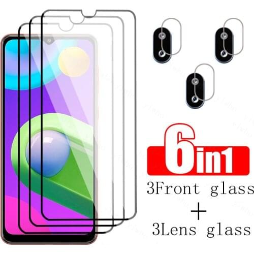 Tempered Glass For samsung m02 glass camera lens protective covers sansunggalaxy m 02 m0 2 m02 02m 6.5 inches screen protector