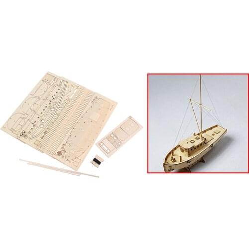 1/30 Nurkse Assembly Wooden Sailboat DIY Wooden Kit Puzzle Toy Sailing Model Ship Gift for Children and Adult