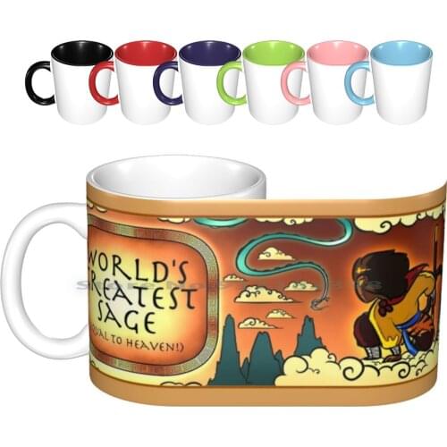#1 Wukong Ceramic Mugs Coffee Cups Milk Tea Mug Wukong Sage Overly Sarcastic Productions Creative Trending Vintage Gift Bottle