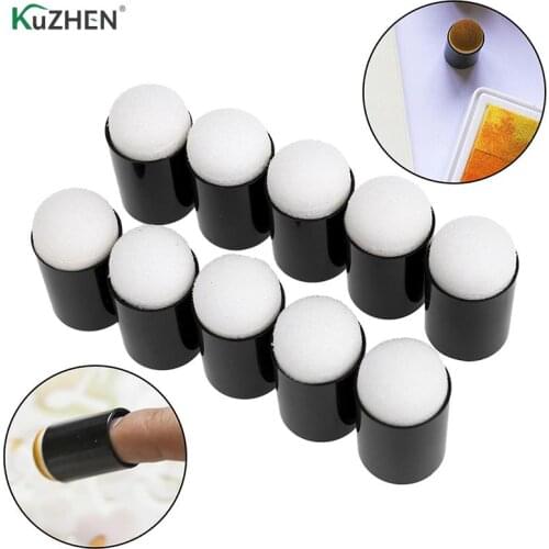 10PCS Sponge Finger Daubers Foam Finger Painting Craft Set Fingerpaint Drawing Sponge Foam Finger Chalk Ink