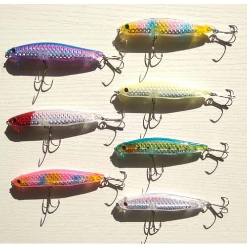 7pcs 18g/21g/28g/35g 3D New Design Sea bass mackerel big size hard fishing lure Minnow mixed 4 colors strong fishing hook