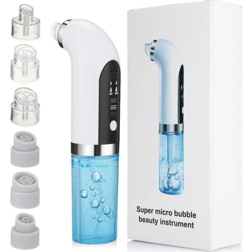 Small Bubble Blackhead Remover Vacuum Nose Pore Cleaner with USB Rechargeable Water Hydrodermabrasion