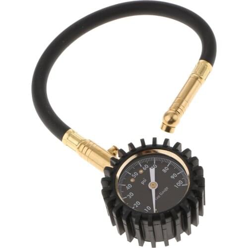 Auto Motor Car Truck Bike Tyre Tire Air Pressure Gauge Dial Meter 0-100 PSI