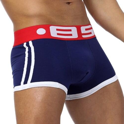 85 Brand 50PC/LOT Wholesale Men Underwear Sexy Gay Boxers Male Underpants Cotton Breathable Mesh Men Boxers Male Boxershorts