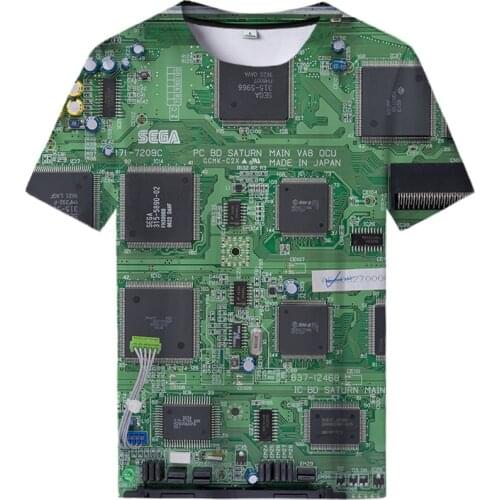 2021 Circuit Board 3D Printed T Shirt Men Women Summer Casual Electronic Chip Short Sleeve Harajuku Streetwear Oversized T-shirt
