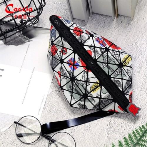 Geometric folding rhombic hand bag cosmetic bag 2018 new card package printing ethnic wind travel coin purseNB083