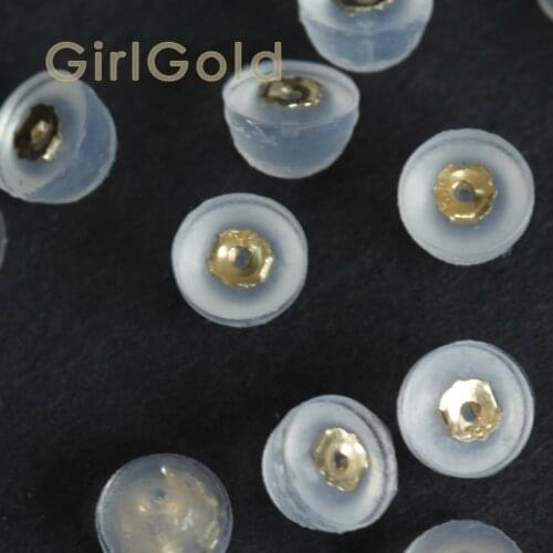 14K Real Gold Butterfly Earring Back, Earring lock,Push Back, Friction Back, rubber earring