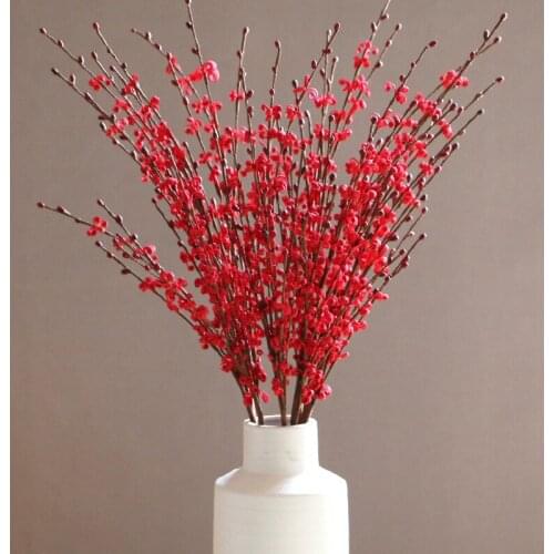 10pcs Winter jasmine artificial flower for home decoration foam fake flower branch DIY new year wedding decoration bouquet