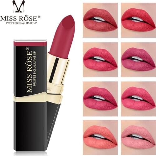 Matte matte lipstick square tube velvet lipstick lasting non - discoloration black tube lipstick