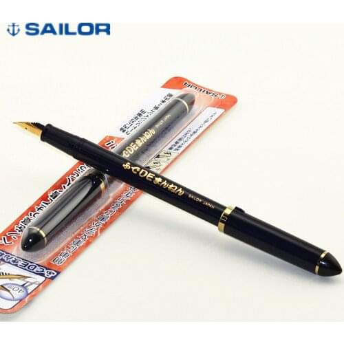 Sailor alligraphy Painting Brush Pen 40 Degree Gold Coating Nib Art C with Cartridge Japan