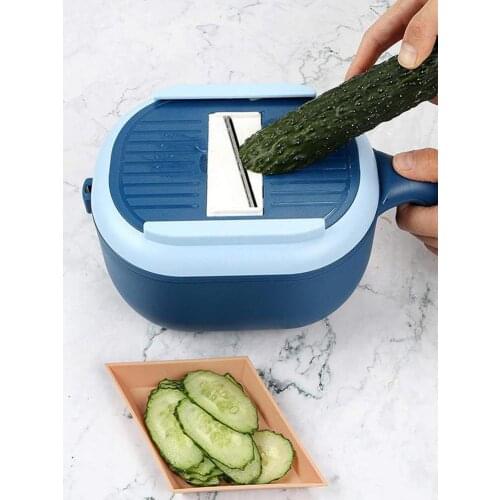 Multifunctional Vegetable Chopper Potato Carrots Slicer Food Fruit Grater Cutter Shred With Drain Basket Kitchen Accessories New