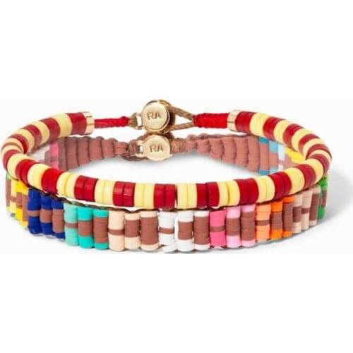 Bohemian Braided Sliced Bracelet 2-piece Bracelet for Men