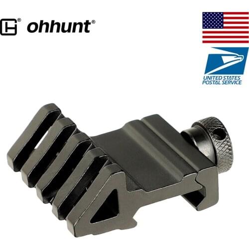 Ohhunt Hunting 4 Slots 45 Degree Offset Picatinny Rail Mount Side Tilt Base For Tactical Sight Laser Flashlight Scope Accessory