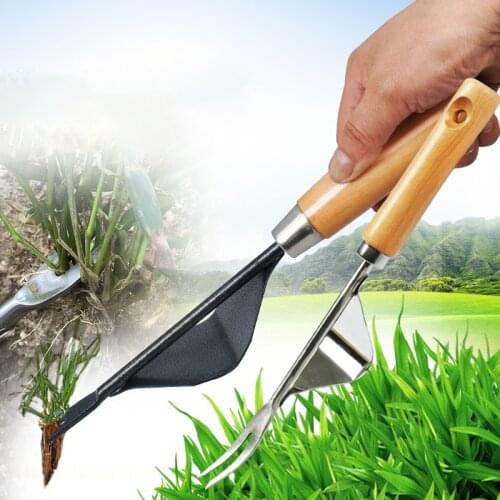 Standing Plant Root Remover Hand Tool Garden Outdoor Removal Stainless Steel Farmland Puller Dandelion Manual Digging Tools