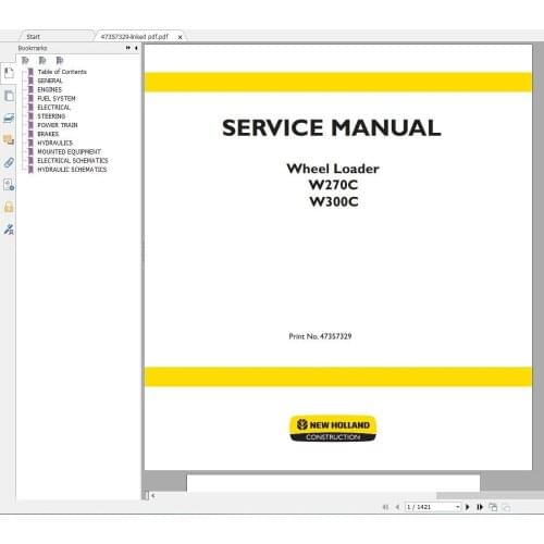 New Holland Construction Equipment Service Manual 2021 Full