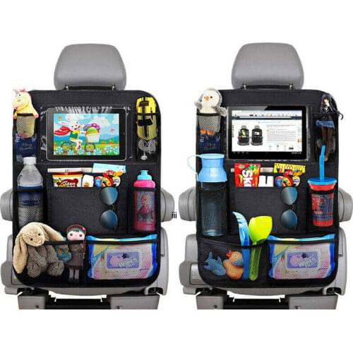 Stowing Tidying Car Seat Back Bag for Most Cars Organizer Storage iPad Phone Holder Multi-Pocket Black Bag
