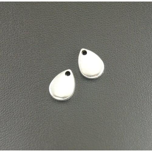 20pcs DIY Jewelry Accessories Silver Color Teardrop Charms DIY Jewelry Findings Accessories 11x8mm A936