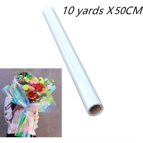 60cm Rainbow Cellophane Flower Floral Wrapping Paper Candy Cake Cookie Packaging Craft Gift Packing Colorful Cellophane Roll