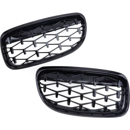 51137201969 1 Pair Car Shiny Black Diamond Meteor Style Grille 51137201970 Fit For BMW E90 LCI Facelift 2009 2010 2011