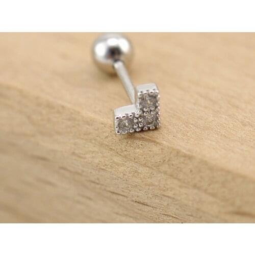925 Sterling Silver Tiny Heart CZ Post SINGLE Earring Screw Back A1031