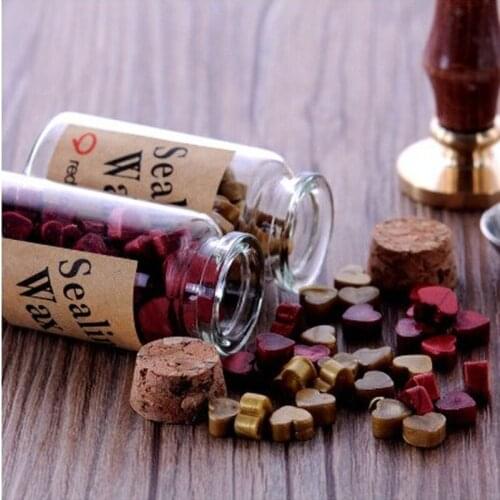 Hot Selling Newest 2021 Wax Seal Heart Seal Wax Bottle Granule Gift Box Containing Granule Seal Sealing Wax