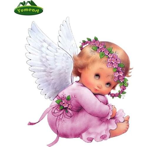 New 5D DIY Diamond Painting Angel Baby Embroidery Full Square Diamond Cross Stitch Lovely Angel Rhinestone Mosaic Painting