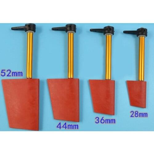 Red Fully Immersed Rudder Glass Fiber Reinforced Nylon Streamlined Rudder 28mm/36mm/44mm/55mm for DIY RC Boat Fishing Boat Model
