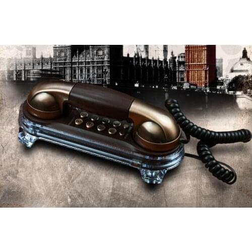 A square antique telephone The beauty of Ceke hanging antique phone retro fashion creative household Hotel bedside extension