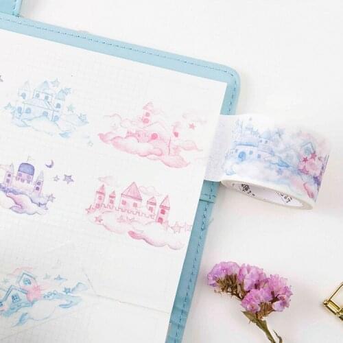 3cm 5m 1 pcs living on cloud design washi tape Adhesive DIY Scrapbook Sticker Label Masking home decor