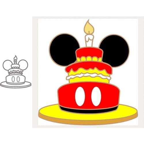 Metal Cutting Dies Birthday Cake background card Scrapbooking Stencil Cut Die For DIY Card Crafts Handmade