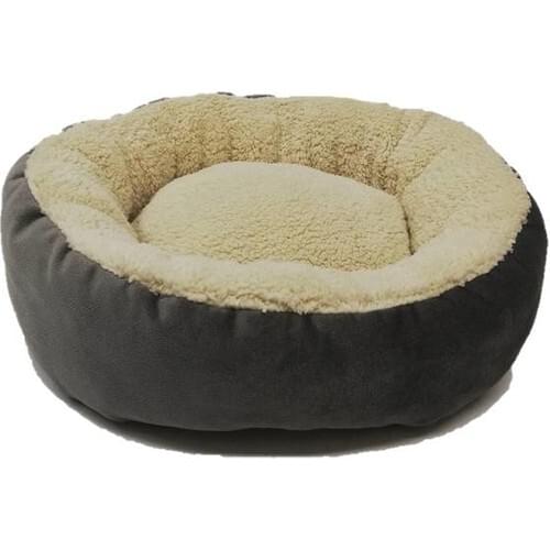 Muud Fashion Washable Donut Cat Bed (47x15) Sponge & Fiber White-Gray